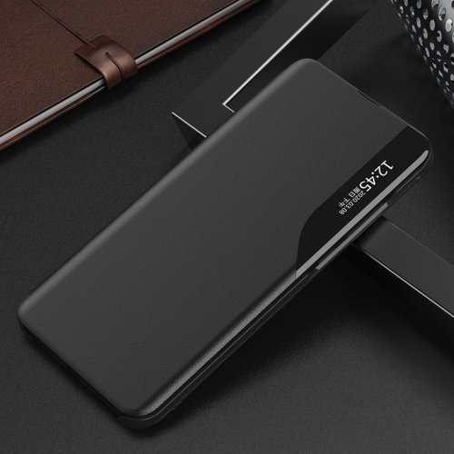 Side Clear View Standing Cover za Samsung Galaxy A71 črni
