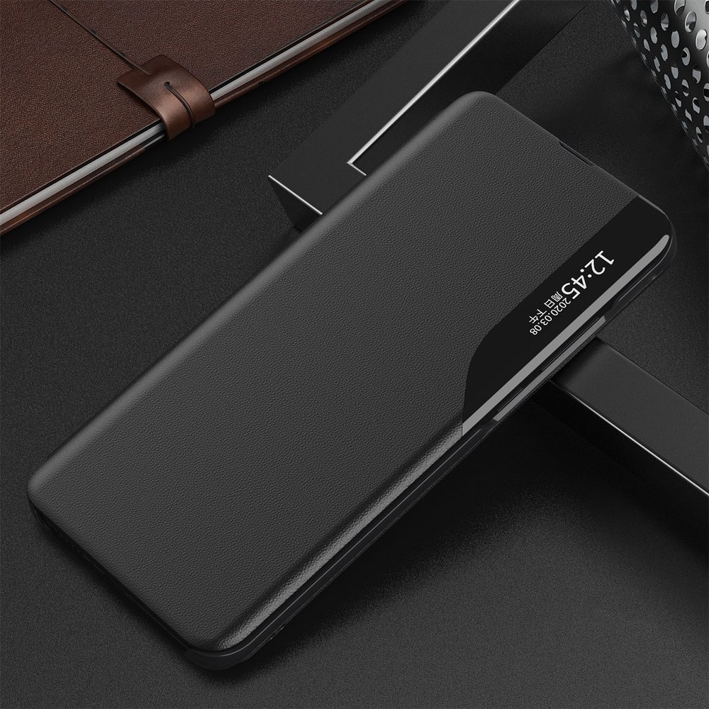 Side Clear View Standing Cover za Samsung Galaxy Note 10 Plus Črni