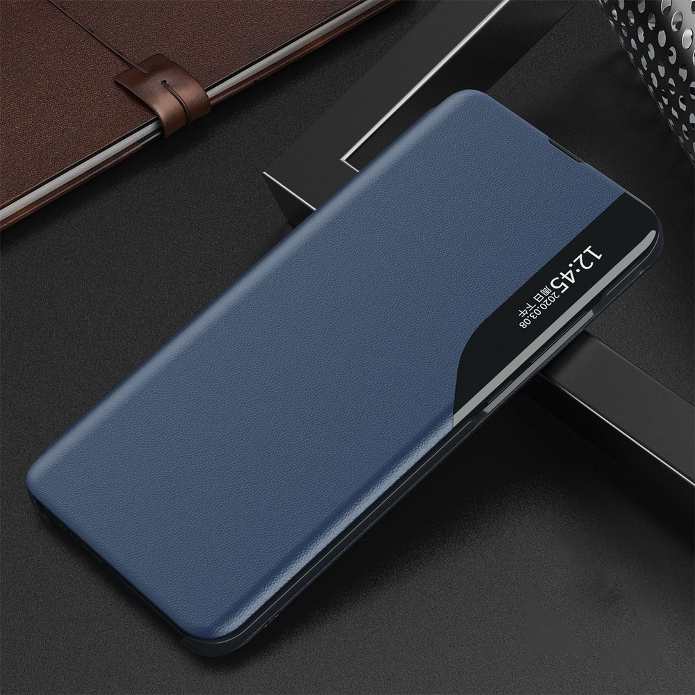 Side Clear View Standing Cover za Samsung Galaxy A57 Modri